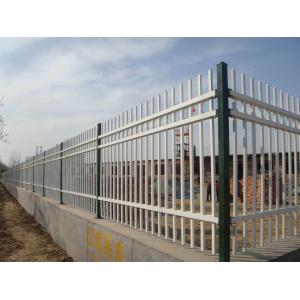 Garden Steel Fence with Black Spear Top Galvanized Tubular Steel Panels 2.4mL x