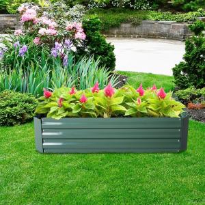 Anti Rusting 100cm Raised Metal Garden Bed For Herbs