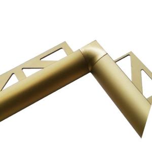 Round Aluminium Tile Trim High Corrosion Resistance Outdoor Stairs Silicone Glue