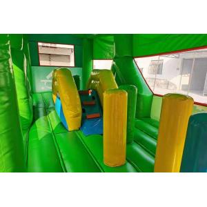 Commercial Adults Kids Pastel Party School Bus Bounce House With Small Slide And