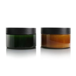 Selling Amber Plastic Bottles Wide Mouth Cosmetic Plastic Jars Amber Bottle with