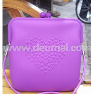 New Fashion Ladies Leisure Silicone Shoulder Bag Customized Color Coin Pouch