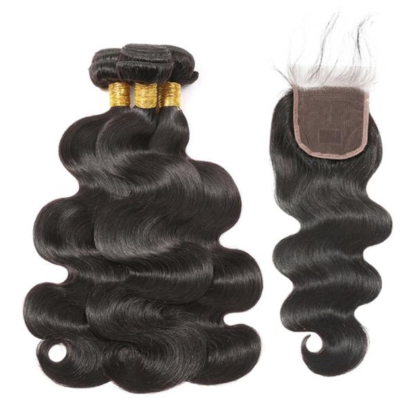 Buy Natural Black 100% Brazilian Virgin Hair / Brazilian Human Hair Bundles at wholesale prices