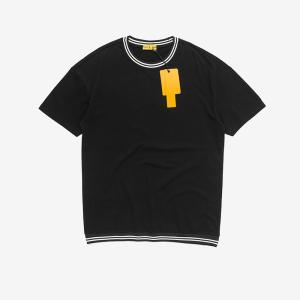 OEM high quality summer new striped rib campus style European American men's