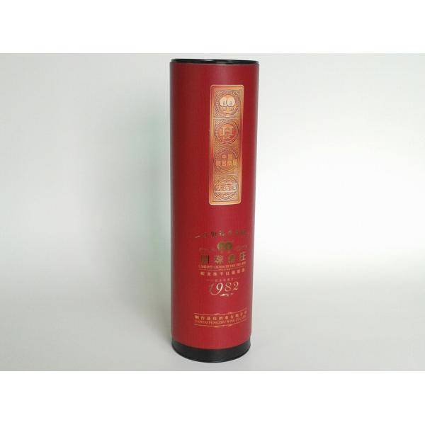 Embossed / Hot-Stamping Cylindrical Wine Packaging Boxes , Custom Printed Wine
