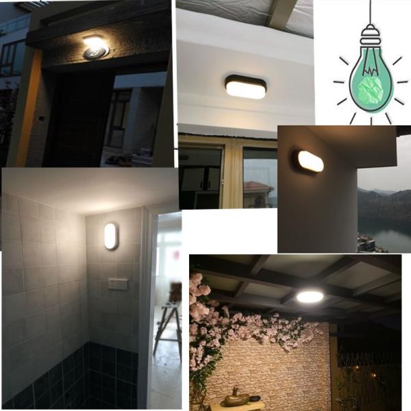 3000K LED Bulkhead Light Exterior / IP54 LED Porch Light 120° Beam Angle