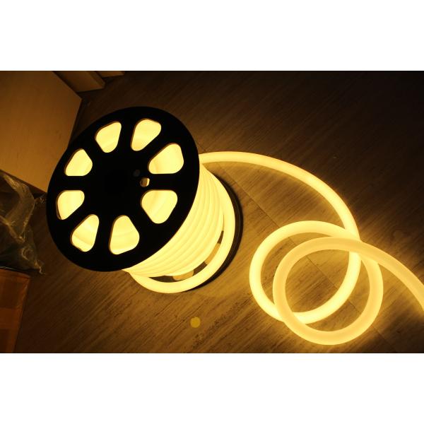 Buy energy saving 110v warm white led neon flex light 360 round 25m spool for house at wholesale prices