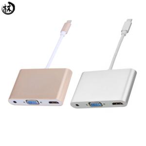 Quality Kico Factory USB 3.1 USB-C Type C to 3.5mm Audio &amp; VGA &amp; HDTV Digital AV AUX Adapter for Laptop &amp; Notebook for sale