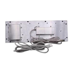 LED Backlit 5VDC PS2 Industrial Metal Keyboard Stainless Steel 68keys