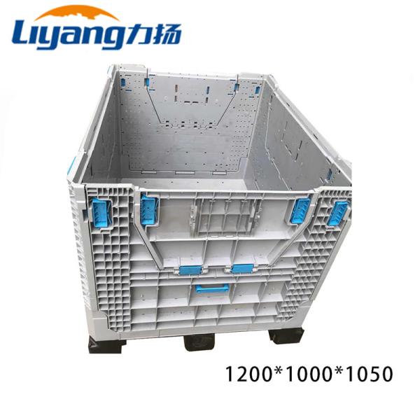 Buy Warehouse Industrial Large HDPE Euro Collapsible Plastic Pallet Box Stackable at wholesale prices