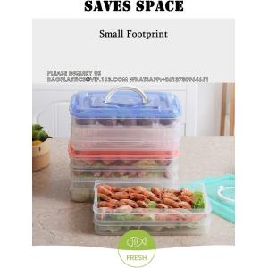 Refrigerator Organizer Bin, Plastic Food Storage Containers With Lid, Stackable
