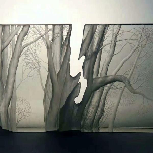 Buy ISO9001 Inner Carved Artwork Etched Ornamental Crystals at wholesale prices