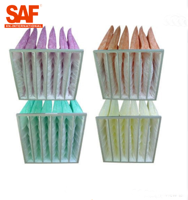 Glass Fiber Pocket Non Woven Filter High Dust Holding Ability For HVAC System
