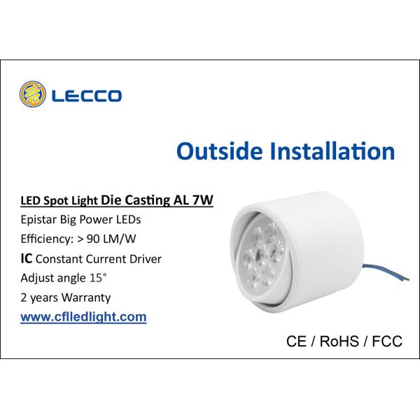 Buy Surface Mounted LED Spot Lights 7W Sunflower Type 15° Adjust Angle 700 LM at wholesale prices