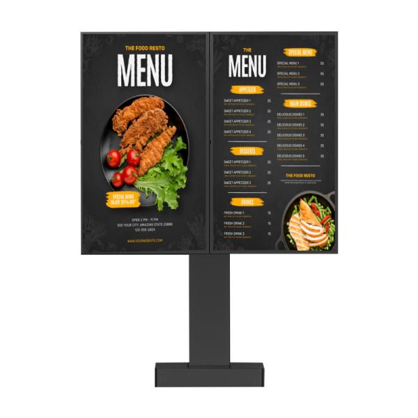 Outdoor Waterproof Drive Thru Digital Menu Board LCD Display For Restaurant