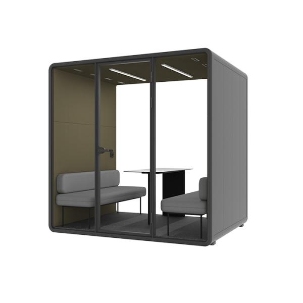Buy Excellent Production Technology Cutsomized Size Office Meeting Pods With Air Conditioner Indoor Acoustic Movable Box at wholesale prices