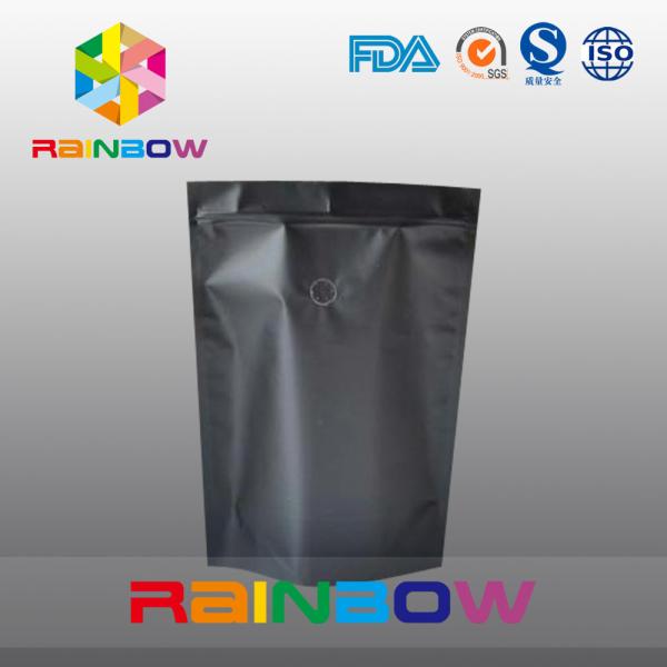 Buy Mouisture Proof Black Matte Aluminum Foil Coffee / Tea Bag Packaging at wholesale prices