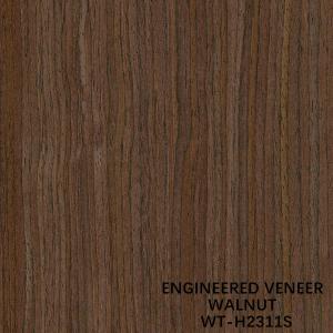 Recon Walnut Wood Veneer Straight Grain Standard Size 2500*640mm For Indoor