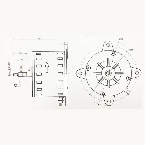 Ydk139 100w 510rpm Single Phase Cooper Wire Motor For Water Air Cooler Ccc Certificate