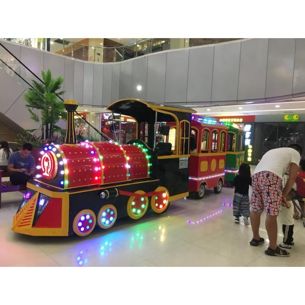 Outdoor Roundhouse Trackless Trains Shopping Mall Train 220V Mechanical Steering