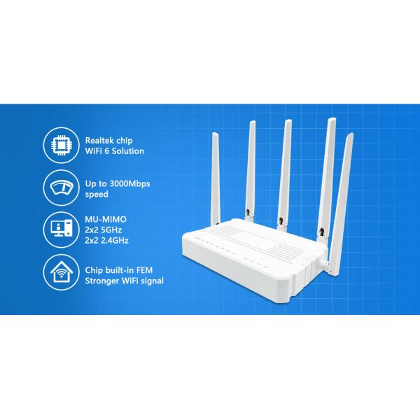 NEW Arrival GPON ONU AX3000 WiFi 6 Realtek Chipset MESH GPON ONU ROUTER
