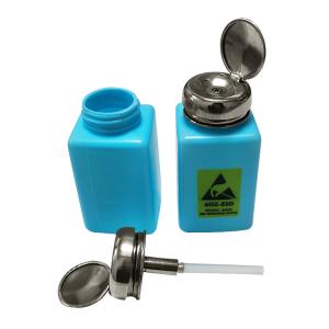 Antistatic Plastic Alcohol Solvent ESD Dispenser Bottle 6OZ Blue