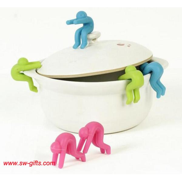 Creative Small People Shaped Lid Insert Candy Color Rubber Inserts Useful Mobile