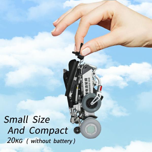 Electromagnetic Brake Aluminum Alloy CE ISO Fold Up Wheelchair