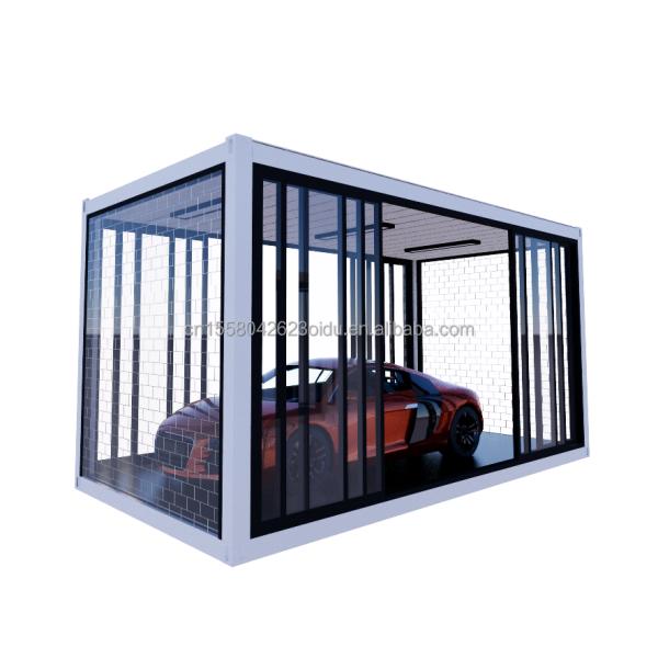 Crystal Glass Shop Design 20ft Mobile Prefabricated House with Galvanized Steel Bending 180g and Aluminum Alloy Windows