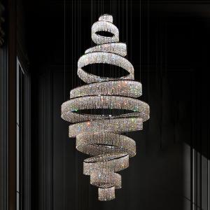 Modern Staircase Chandeliers For Living Room Lobby Club Luxury Ring Lights(WH-NC