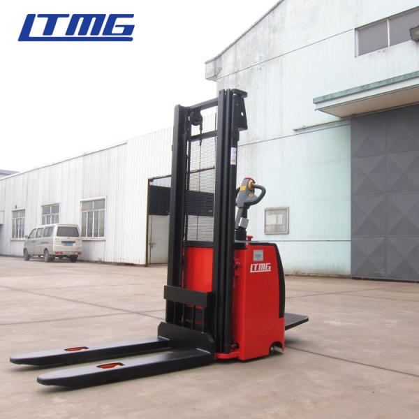 Buy 1.2 Ton Electric Pallet Lift Truck ,1150mm Fork Length Walkie Stacker Forklift at wholesale prices