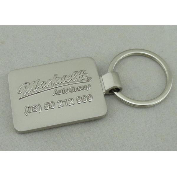 Buy 2.5mm Auto Promotional Keychain Zinc Alloy Die Casting With Misty Silver Plating at wholesale prices