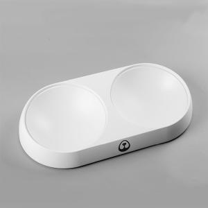 Anti Slip Black Double Pet Bowl , Cat Food Feeder Size 37.5 * 19.5 * 9.5CM