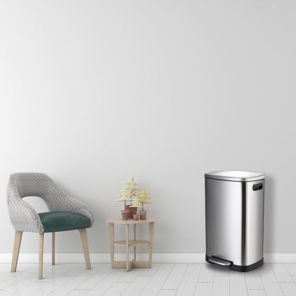 Buy Fingerprint Shield Stainless Steel Step Trash Can For Office at wholesale prices