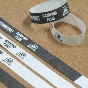Custom Water Resistant Tyvek Paper Bracelets with Sequential Numbering