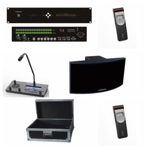 Black Wireless Interpretation System Infrared Radiator Unit Simultaneous