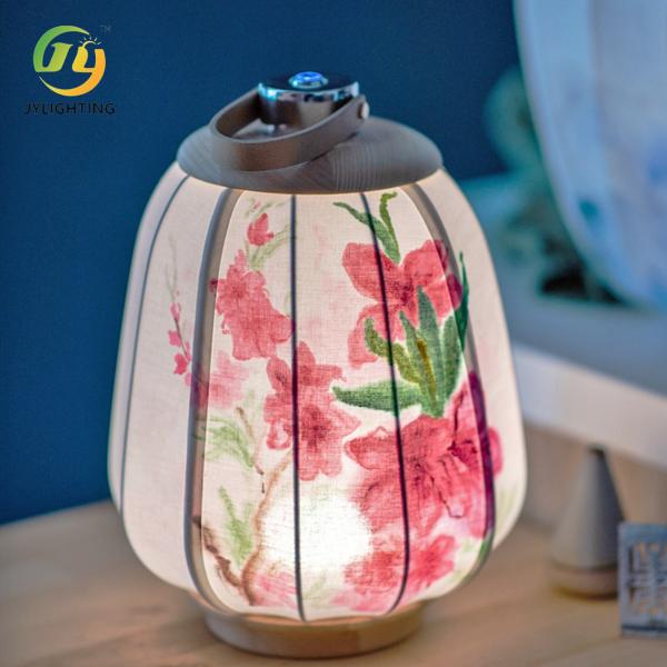 Buy Retro Chinese Style Modern Lantern Pendant Hand Painted Touch Variable Night Light Wood Linen at wholesale prices