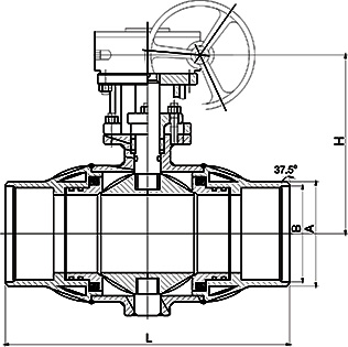 SW BW flange 10'' Port Fully Welded Floating Ball Valve