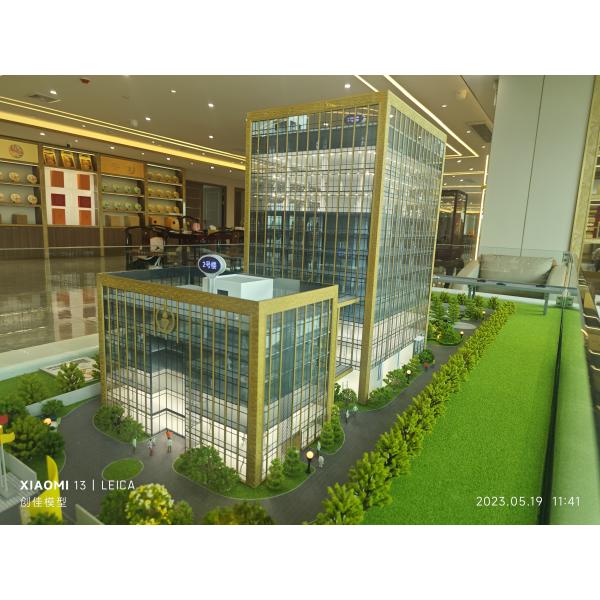 Commercial Office 1:150 Scale Model Modern With Landscaping And Road Design
