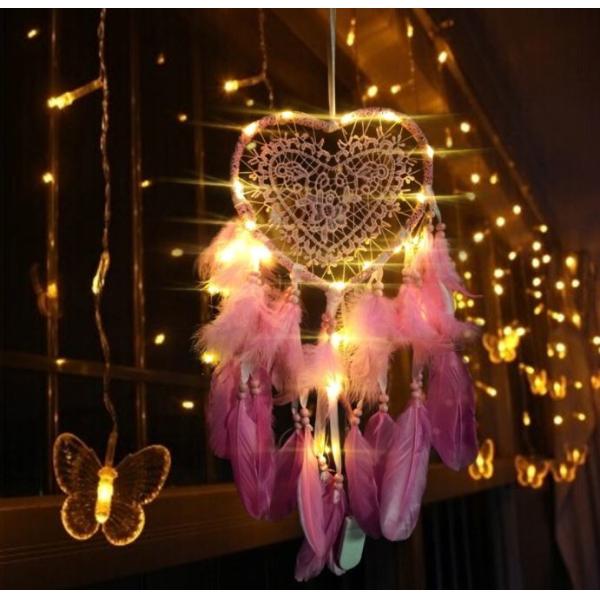 Buy Purple Dream Catcher with LED Light at wholesale prices