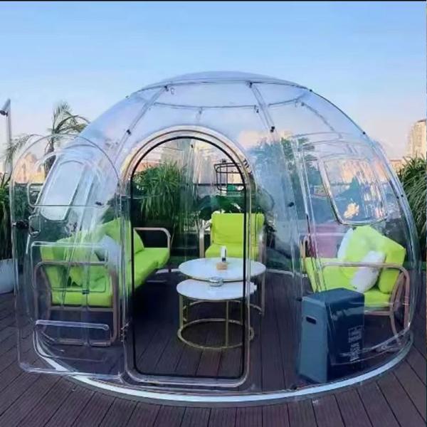 Hotel PC Sheet Full 360 Degree Sound Insulation Flame Retardant Bubble House Dome Tent for Outdoor Events