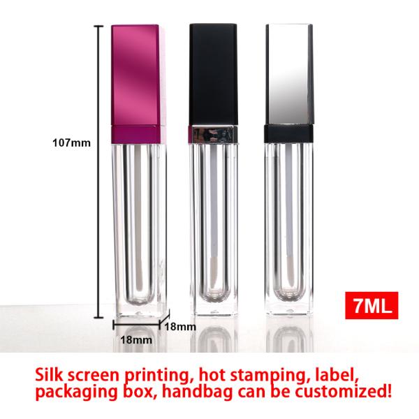 Frosted Clear Wand Empty Lip Gloss Tubes With Mirror 5g 10g 15g