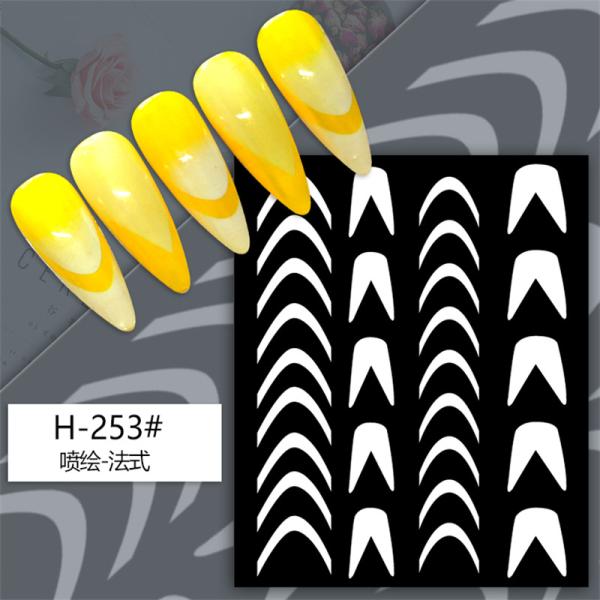 Style 2D Hollow Heart Butterfly Little Bear Star Cartoon Plastic Nail Enhancement Stickers