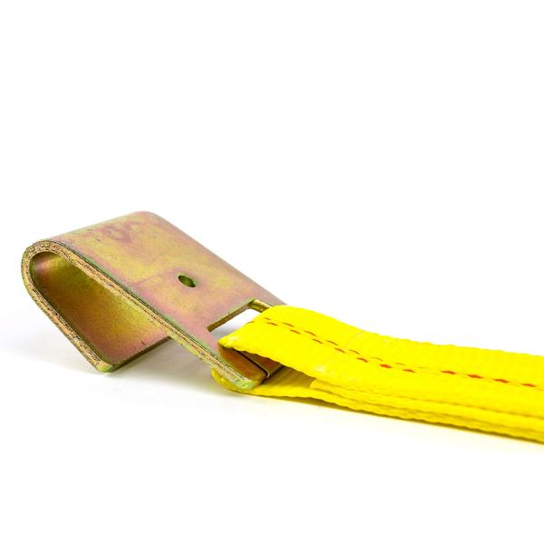 5T Black Ratchet Tie Down Straps , 2 Inch Flat Hook Ratchet Straps