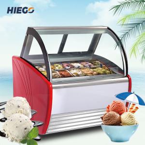 Transparent Pastry Ice Cream Display Cabinet , Stainless Steel Gelato Cabinet