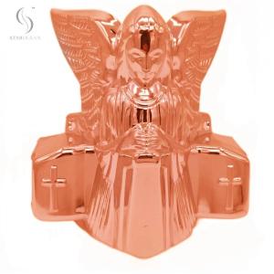 Custom Bronze Electroplated Plastic Material Coffin Parts Funeral Ornamentation