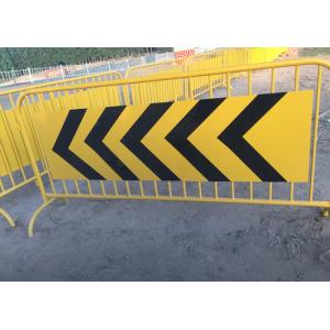 China U / Flat Base Crowd Control Barriers Reflective Band For Show Direction on sale