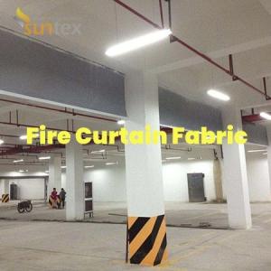 High Temperature Fireproof Silicone Coated Fiberglass Fabric Fire Curtain High