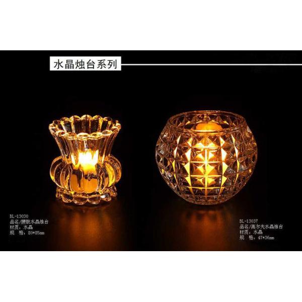 Crystal Candle Holder with LED Candlelight