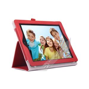 Quality Practical Simple Smart Polyurethane iPad Cases Covers, Black, Red, Pink for sale